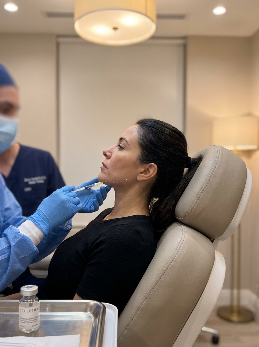 Biostimulator injection for natural collagen renewal