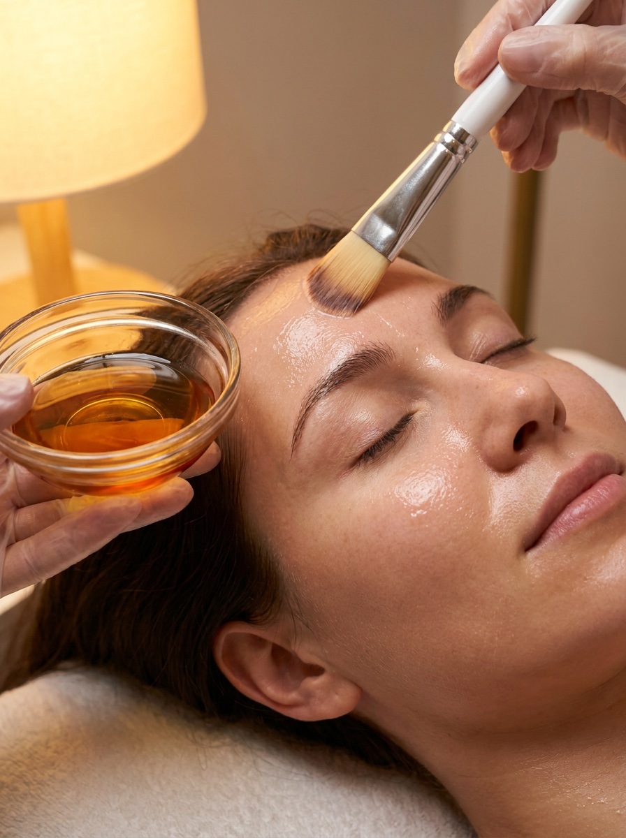Chemical peel application for brighter, smoother skin