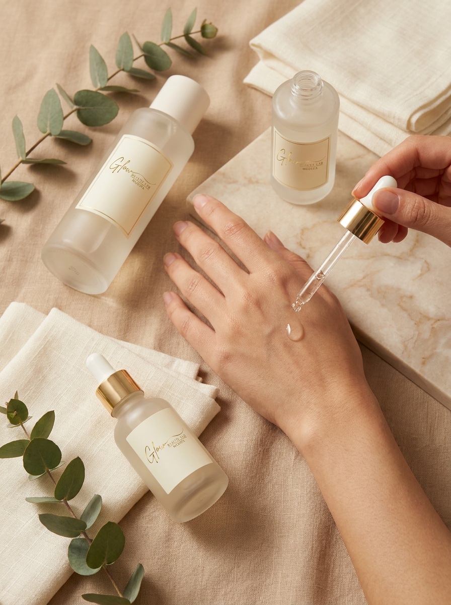 Korean skincare serum application for a long-term skin health program