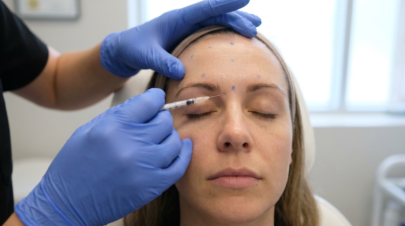 Tox forehead injection at Glow Beauty Lab
